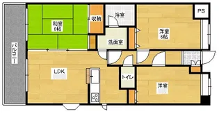 SS八木ハイツ【3階】の間取り