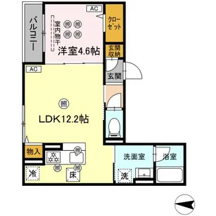 Colermo江波二本松【1階】の間取り