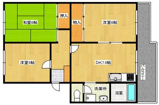 フラワーヒルズ井口【2階】の間取り