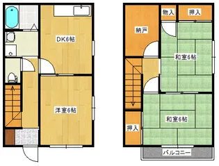 グリーンハイツB棟【1階】の間取り