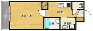 プラージュ村本【5階】の間取り