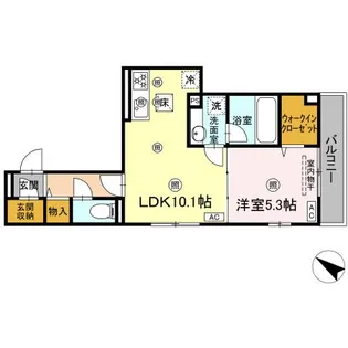 Colermo舟入南【1階】の間取り