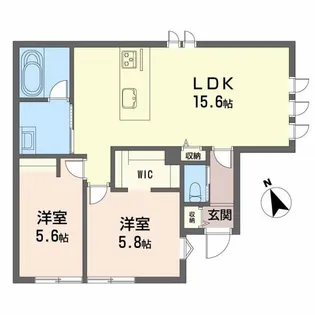 N-ees長束【1階】の間取り