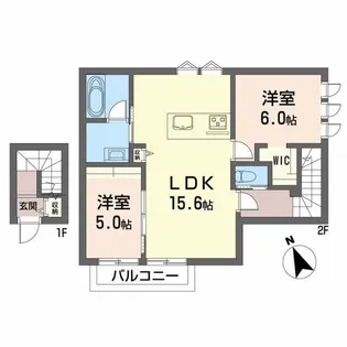 N-ees長束【2階】の間取り