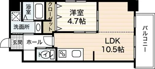 ASTER中広【6階】の間取り