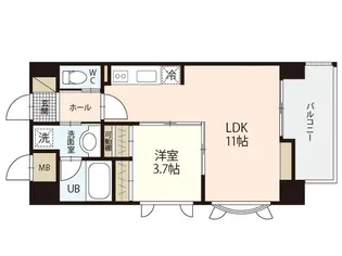 EXETHE1ST【505号室】の間取り