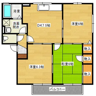 ウィルモアB棟【2階】の間取り