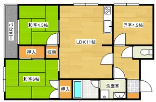 コーポキムラ【3階】の間取り
