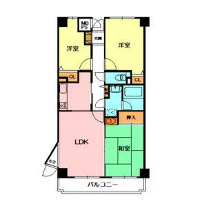 ライオンズヒルズ田方【5階】の間取り