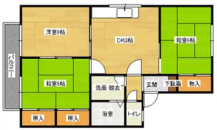 ハイドゥ伴B棟【2階】の間取り