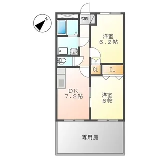 ジューエイハイツ【1階】の間取り