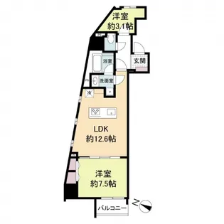 ブランシエスタ広島駅【12階】の間取り