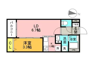 月光江波東零番館【2階】の間取り