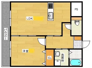エネコート皆実町【3階】の間取り