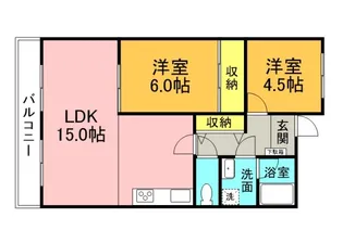 コモードF【4階】の間取り