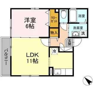 ディアコート草津【2階】の間取り