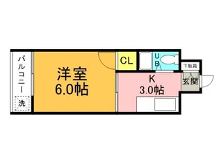 サクラーレ平野町【6階】の間取り