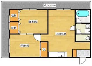 公園通り大須賀【6階】の間取り