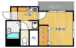 アクシス比治山【5階】の間取り