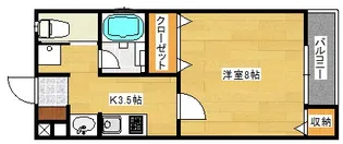 コーポさつき【1階】の間取り