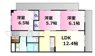 プロスペリティNakamura【3階】の間取り