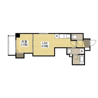 月光住吉町【5階】の間取り
