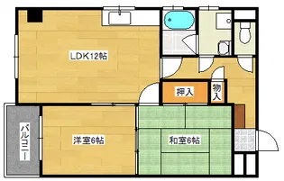 ツルミハイツ【3階】の間取り