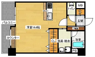 シティハイツ西霞【9階】の間取り