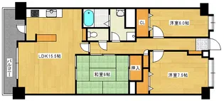 トーカンマンション山根町センターウィング【11階】の間取り