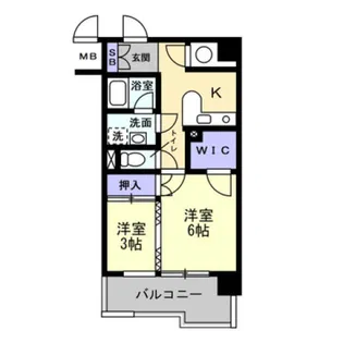 トランコート御幸橋【501号室】の間取り