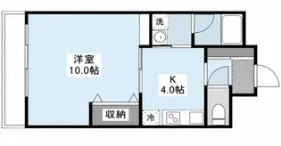 AFFABILEMIDORI【102号室】の間取り
