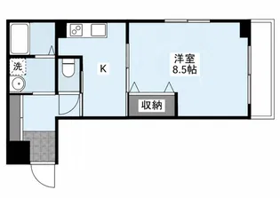 AFFABILEMIDORI【104号室】の間取り
