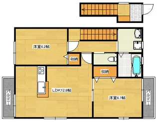 フィカーサ皆実町【2階】の間取り