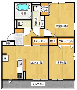 ジンミー【3階】の間取り