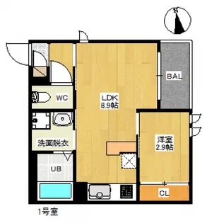 REGALEST舟入南【3階】の間取り