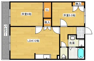 エルコーポ中山【2階】の間取り