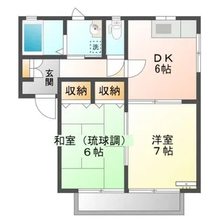 カリン東野【1階】の間取り
