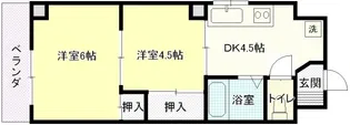 サンライト住吉【3階】の間取り