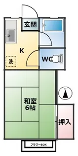 カツザワコーポA【2階】の間取り