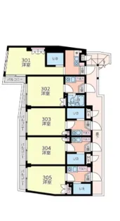 スカイコート国分寺【305号室】の間取り