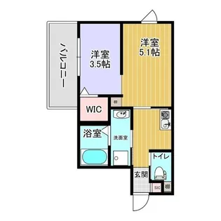 カーサフォルトゥナート堺石津駅前【201号室】の間取り