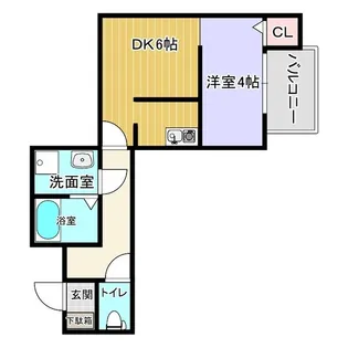 カーサフォルトゥナート堺石津駅前【204号室】の間取り