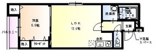 フジパレス大宮【102号室】の間取り
