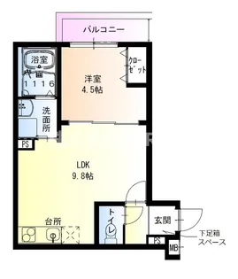 フジパレス千林大宮西【102号室】の間取り