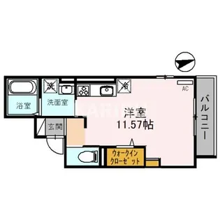南秀苑かつやま【303号室】の間取り