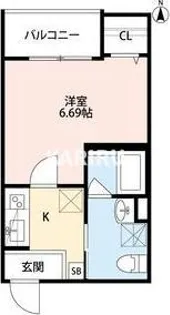 GREENLIFE【103号室】の間取り