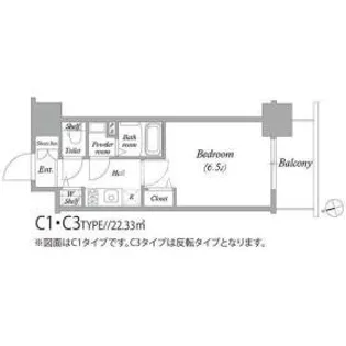 アドバンス大阪バレンシア【1307号室】の間取り