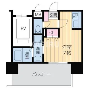ドゥーエ森ノ宮【612号室】の間取り