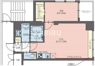 プレジオ長田【212号室】の間取り