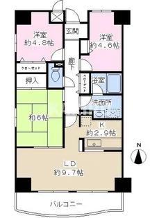 グランドソーワ今福鶴見【204号室】の間取り